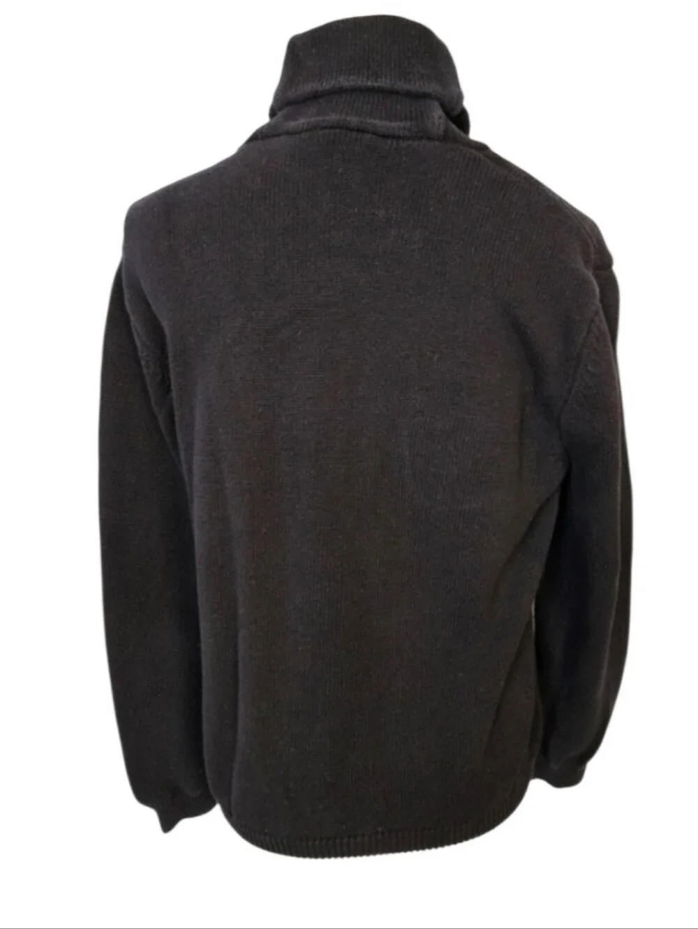Lauren Ralph Lauren Black 100% Cotton Pullover Shawl Collar Gold Toggle Size L‎